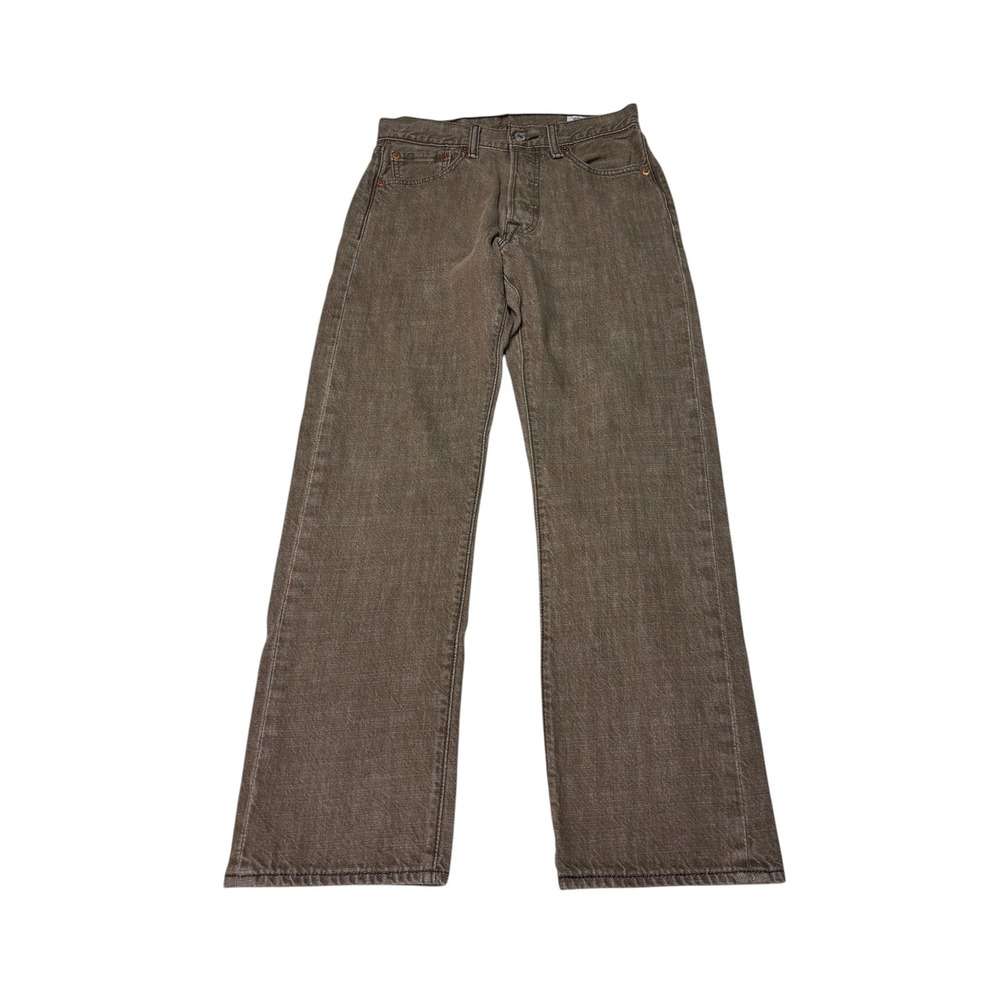Levis 501 Original Fit Brown White Oak Cone Denim Jeans Mens W29 L27 00501-2513
